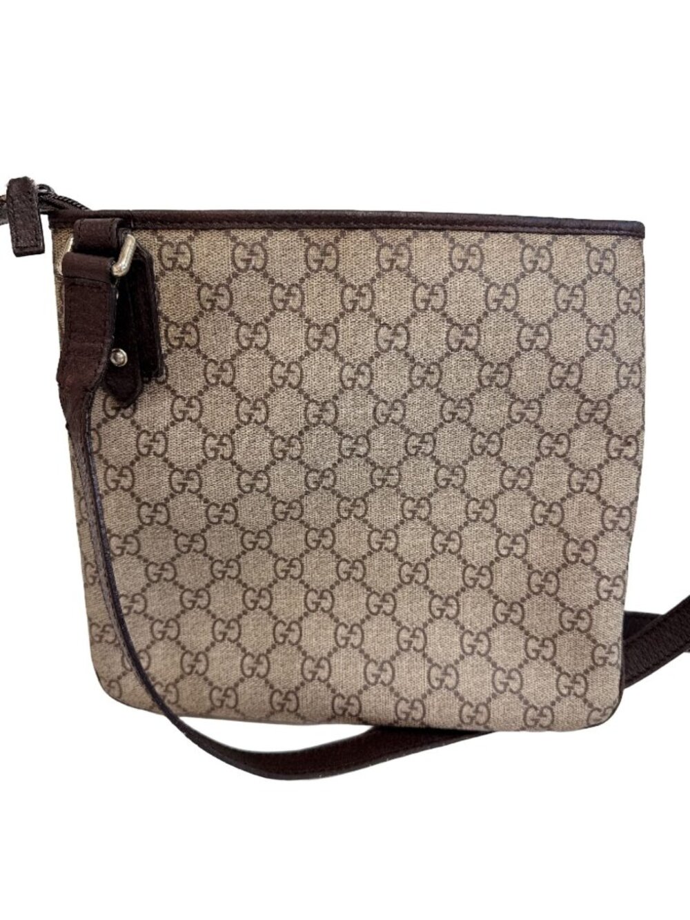 Gucci GG Canvas Shoulder Bag Brown